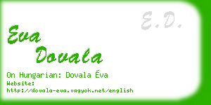 eva dovala business card